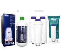 DeLonghi EcoDecalk Descaler + 3x Water Filter Sillar, Compatible with DLS C002