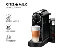 Nespresso CitiZ Coffee Machine with Integrated Aeroccino Milk Frother Black
