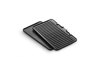 De'Longhi GRIDDLE_PLATE Kit, Multi-Grill Plate, Aluminium, Rectangular, Black, Dishwasher Safe