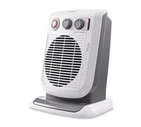 DeLonghi HVF3552TB Upright Fan Heater 24 Hour Timer White