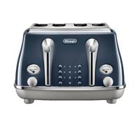De'Longhi Icona Capitals 4 Slice Toaster, London Navy, CTOC4003.BL