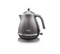 De'longhi Icona Metallics Kettle, 1.7L, Rapid Boil, Stainless Steel, Grey - KBOT3001.GY