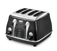 De'Longhi Icona Micalite 4 slice Black Toaster - Black