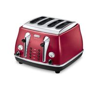 De'Longhi Icona Micalite CTOM4003R 4-Slice Toaster - Red