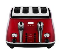 De'Longhi Icona Micalite CTOM4003R 4-Slice Toaster - Red