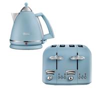 Delonghi Argento 1.7L Kettle & 4 Slice Toaster Set, Blue