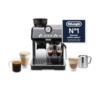 De'Longhi La Specialista Arte - Espresso Machine 3 Preset Drinks Black | Manual Coffee Machine with Manual Milk Frother, Built-in 15-Setting Grinder, 3 Temperatures, Barista Kit, EC9155.MB