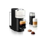 NESPRESSO by De'Longhi Vertuo Next ENV120.WAE Coffee Machine & Aeroccino Milk Frother - Black & White, White,Black