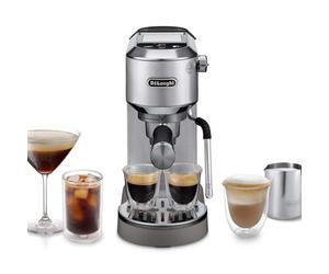 Delonghi NEW Dedica Duo with Advanced Milk Steam Wand & Cold Brew Option Stainless Steel EC890.M - Metal