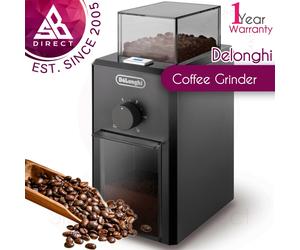 Delonghi Professional Burr Coffee Grinder│12 Cups│Adjustable Grinding│Black│InUK
