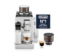 De'Longhi Rivelia - Automatic Coffee Machine 16 One-Touch Drinks White | Bean to Cup, Hot LatteCrema Automatic Milk Frother, Interchangeable Coffee Beans Hoppers, Colour Display, EXAM440.55.W