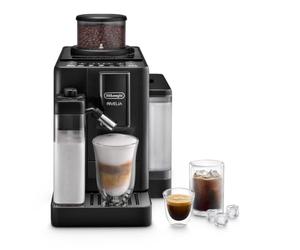 De'Longhi Rivelia Start - Automatic Coffee Machine 10 Drinks Black | Bean to Cup Coffee Machine, LatteCrema Automatic Milk Frother, Colour Touch Display, Interchangeable Hoppers EXAM420.55.BXL