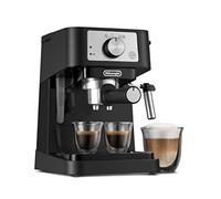 De'Longhi Stilosa Manual Espresso Machine, Latte & Cappuccino Maker, 15 Bar Pump Pressure + Milk Frother Steam Wand, Black/Stainless, EC260BK, 13.5 x 8.07 x 11.22 inches