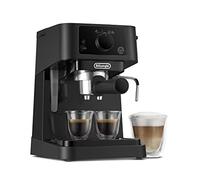 De'Longhi Stilosa - Manual Espresso Machine Manual Milk Frother Black | Compact Coffee Machine, Espresso and Cappuccino, Ground Coffee or ESE Pods, 1L Water Tank, Stainless Steel Boiler, EC235.BK