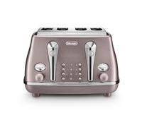 De'Longhi Icona Metallics 4 slice Metallic Pink Toaster - Pink