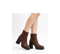 Delora Stable Heeled Ankle Boots With Leopard Heel Detail