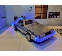 Delorean Back to the Future 2 II DMC 1:24 Detailed Jada Model Working Lights