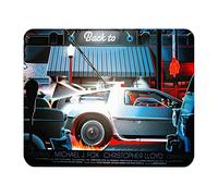 Delorean DMC-12 Science Fiction Time Travel Movie Leather Look Mouse Mat 22 x 18 cm