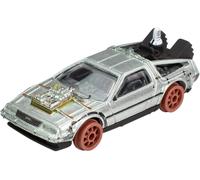 Hot Wheels Die Cast Back To The Future De Lorean 1955 Version of Rails Back to the Future - 1:64 Scale 7 cm - Premium Pop Culture, Metallic