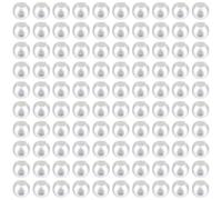 DELORIGIN 100pcs 925 Sterling Silver Round Beads 2.5MM Smooth Round Loose Beads Sterling Silver Spacer Beads for Stackable Bracelet Necklace Dangle Earring Ring DIY Crafts Jewelry Making