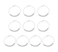 DELORIGIN 10pcs Golf Score Counter Beads Golf Crossover Bead Count Stroke Score Counter Brass Golf Beads Elastic Cords Bracelets to Count Strokes for Novice Golf Elderly to Remember Scores