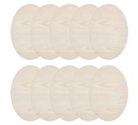 DELORIGIN 10pcs Wooden Oval Cutout 6 x 8.8 Inch Unfinished Beech Wooden Blank Slices Crafts Wood Oval Cutout Shape DIY Plank Cutout for Artist Painting Door Hanger Sign Wedding Decorations
