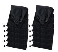 DELORIGIN 12PCS Small Drawstring Bag Oxford Black Pouch Bags with Drawstring Bulk Cinch Stuff Sacks Grip Bag for Gymnastics Travel Sports Cosmetics Jewelry Tools Storage Gift Packaging 5.7×7.8inch