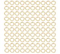 DELORIGIN 1500pcs 14k Gold Plated Filled Jump Rings, Brass Open Jump Rings Key Chains Ring Connector Non-Tarnish Gold Jump Ring for Jewelry Making Bracelet Necklace Earring Ring DIY Crafts 3.5x0.5mm