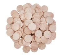 DELORIGIN 150pcs Unfinished Round Wooden Circles Blank Natural Wood Discs Wood Slices Ornaments for Arts DIY Wooden Craft Projects Painting Carving Engraving Home Decor