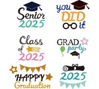 DELORIGIN 2 Sets 2025 Graduation Season Cutting Dies 24pcs Card Borders Stitch Die Cut Sewing Carbon Steel Die Cuts Stencils Card Making Scrapbooking Embossingb Template for Craft Albums Card Decor