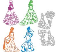 DELORIGIN 2 Sets Wedding Bride Cutting Dies 4 Styles Card Borders Stitch Die Cut Sewing Carbon Steel Die Cuts Stencils Card Scrapbooking Embossingb Template Dies for Craft Card Albums Gift Decor