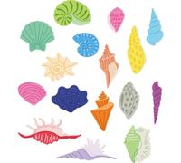DELORIGIN 2 Sets Whelks Shell Cutting Dies 16 Styles Card Borders Stitch Die Cut Sewing Carbon Steel Die Cuts Stencils Card Scrapbooking Embossingb Template Dies for Craft Card Albums Gift Decor
