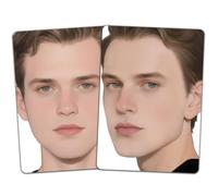 DELORIGIN 2 x Practice Board for Make-Up, Reusable Make-Up Practice Board, A4 Face Paint, Practice Template, Stage, Carnival, Make-Up Training Sheet for Face Painters
