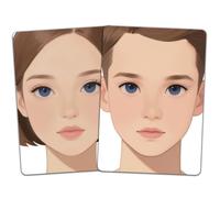 DELORIGIN 2 x Practice Board for Make-Up, Reusable Make-Up Practice Board, A4 Face Paint, Practice Template, Stage, Carnival, Make-Up Training Sheet for Face Painters