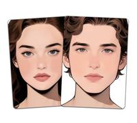 DELORIGIN 2 x Practice Board for Make-Up, Reusable Make-Up Practice Board, A4 Face Paint, Practice Template, Stage, Carnival, Make-Up Training Sheet for Face Painters