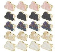 DELORIGIN 20pcs Cabinet Drawer Handles 5 Colors Cloud Shape Zinc Alloy Cabinet Door Knobs Hardware Closet Cupboard Knob for Vanity Closet Dresser Wardrobe Drawers Decor Replacement 23x37x22mm
