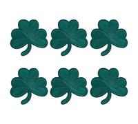 DELORIGIN 20pcs Irish Clover Embroidered Patches, Embroidery Cloth Sew on Patches, Iron on Patches for Women, Self-Adhesive Costume Accessories Patches for Clothes Jeans Hats Bag Dresses Costume