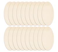 Delorigin 20pcs Oval Wooden Cutout Wooden Discs, 2.8x5.5inch Unfinished Beech Wooden Boards for Crafts, Blank Wooden Signs for Artist Painting Door Hanger Sign Wedding Christmas Decor