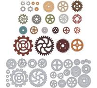 DELORIGIN 25 Styles Gears Metal Cutting Dies Clocks Die Cuts Carbon Steel Stencils Scrapbooking Embossing Template Dies for Card Making Greeting Invitation DIY Craft Album Decor