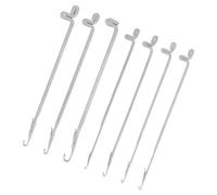 DELORIGIN 28pcs Latch Crochet Hooks Steel Sewing Needles Embroidery Threads Knitting Picker Snag Fixer Sweater Repair Tool for DIY Weave Knitting Revamping Clothes Threading Beads Woolen Crafts