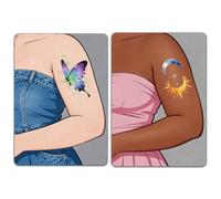 DELORIGIN 2pcs Arm Painting Practice Board A4 Size Reusable Makeup Painting Practice Board Stage Makeup Exercise Tool Facial Face Paint Supplies for Makeup Beginner(Black and White Arm)