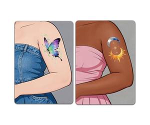 DELORIGIN 2pcs Arm Painting Practice Board A4 Size Reusable Makeup Painting Practice Board Stage Makeup Exercise Tool Facial Face Paint Supplies for Makeup Beginner(Black and White Arm)