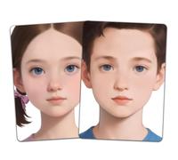 DELORIGIN 2pcs Face Painting Practice Board A4 Size Reusable Makeup Painting Practice Boards Excersize Template Stage Make-up Exercise Tool Facial Paint Supplies for Makeup Artist Beginner