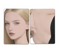 DELORIGIN 2PCS Face Painting Practice Board, Reusable Makeup Practice Board A4 Body Painting Template Stage Festival Carnival Makeup Training Tool for Face Painter Beginner (Blonde Woman Collarbones)