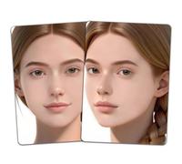 DELORIGIN 2PCS Face Painting Practice Board, Reusable Makeup Practice Board A4 Facial Paint Exercise Template Stencils Festival Halloween Makeup Training Sheet for Face Painter Beginner (Brown Braid)