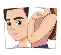 DELORIGIN 2pcs Face Painting Practice Board Reusable Makeup Practice Mannequin Face Body Painting Exercise Template Stage Arm Painting Tool Facial Painting Supplies for Beginner