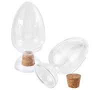DELORIGIN 2PCS Heart Shaped Glass Match Cloche Decorative Match Holder Refillable Clear Candle Matches Jar Upside Down Matchstick Holder for Home Fireplace Decor Christmas Wedding Housewarming Gift
