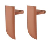 DELORIGIN 2Pcs Leather Flag Carrier, Horse Flag Belt Holder, Flag Carrier Pouch with Adjustable Stirrup, Flag Boot for Horse Saddles Flag Pole Horse Training Flag Holder Accessories 2 x 7 Inch, Brown