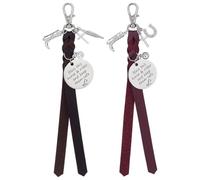 DELORIGIN 2pcs Saddle Charm Bless This Horse and Rider and Keep Them Safe Round Bridle Charm Clip Saddle Strings Hanging Ornament Equestrian Riding Gift for Horse Lovers Horse Rider