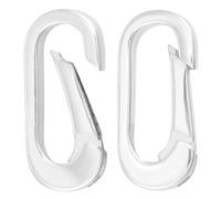 DELORIGIN 2Pcs Sterling Silver Rectangle Carabiner Clasp Oval 925 Silver Spring Gate Rings Hooks Snap Clips Opening Buckle for Jewelry Making Bracelet Necklace Shortener Ring Key Connector 9.5x3mm